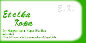 etelka kopa business card